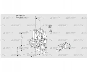 VCG1E25R/25R05NGEWR3/2-PP/PPPP (88107624) Клапан с регулятором соотношения Kromschroder