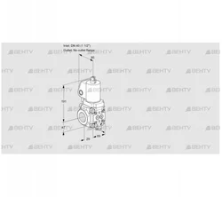 VAS2T40/-N/NKSL (88012947) Газовый клапан Kromschroder