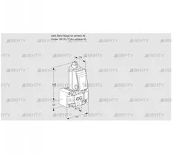 VAS1W0/W25R/NK (88017793) Газовый клапан Kromschroder