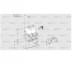 VCG1E25R/25R05NGNKL/PPPP/2-PP (88102843) Клапан с регулятором соотношения Kromschroder