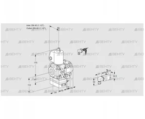 VAD2E40R/40R05D-25VWL/3-/-3 (88103460) Газовый клапан с регулятором давления Kromschroder