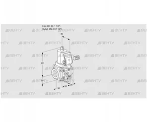 VAS340R/NPGR (88017833) Газовый клапан Kromschroder