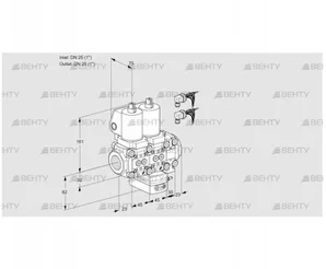 VCH1E25R/25R05NHEVWSL8/PPPP/PPPP (88103371) Клапан с регулятором расхода Kromschroder