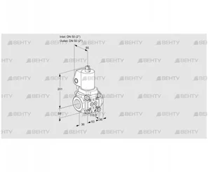 VAS3T50N/NQGL (88005376) Газовый клапан Kromschroder