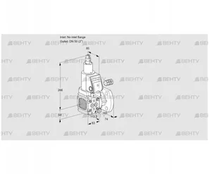 VAS3-/50F/LKGR (88028619) Газовый клапан Kromschroder