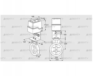 IDR250Z03D100AU/50-30Q20E (88302852) Дроссельная заслонка Kromschroder