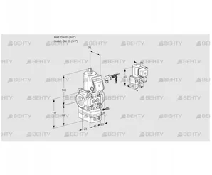 VAG120R/NWAE (88003850) Газовый клапан с регулятором соотношения Kromschroder