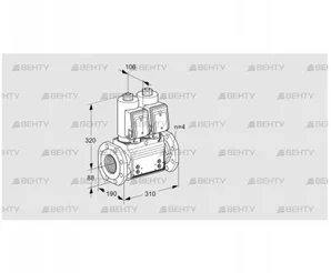 VCS7T80A05NNWSRB/PPPP/PPPP (88206670) Сдвоенный газовый клапан Kromschroder