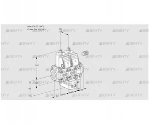 VCH1E20R/20R05NHEVWR/PPPP/PPPP (88106476) Клапан с регулятором расхода Kromschroder