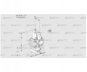 VAD2E40R/50R05D-50VWR/PP/PP (88102205) Газовый клапан с регулятором давления Kromschroder