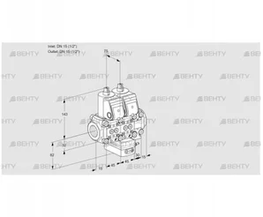 VCH1T15N/15N05NHAVQR/PPPP/PPPP (88103551) Клапан с регулятором расхода Kromschroder