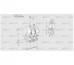 VCS2T40N/--05NNQSR/PPPP/PPBS (88102883) Сдвоенный газовый клапан Kromschroder