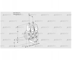 VCG1T25N/25N05NGNQGR/PPPP/PPPP (88107304) Клапан с регулятором соотношения Kromschroder