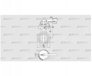 DKR 50Z03H650D (72701460) Дроссельная заслонка Kromschroder