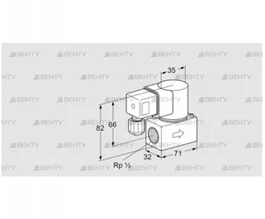 VG 15/10R01T6LG (85234511) Запорный газовый клапан Kromschroder