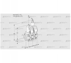 VCS3T40N/40N05NLQSR/PPPP/PPPP (88101958) Сдвоенный газовый клапан Kromschroder