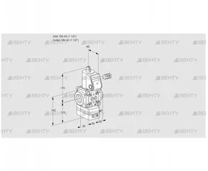 VAD240R/NK-50A (88008111) Газовый клапан с регулятором давления Kromschroder