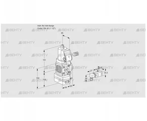 VAV2-/40R/NQSRAK (88014408) Газовый клапан с регулятором соотношения Kromschroder