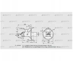 BIOA 65RB-150/135-(37)D (84022521) Газовая горелка Kromschroder