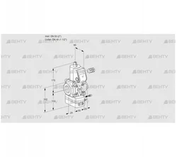 VAG250/40R/NWAE (88000479) Газовый клапан с регулятором соотношения Kromschroder