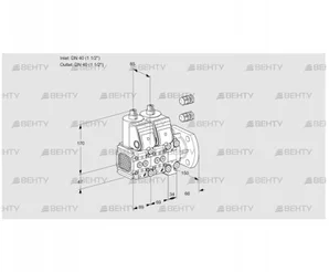 VCS2E40R/40F05FNNVWR3/PPPP/PPPP (88101762) Сдвоенный газовый клапан Kromschroder