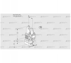 VAD1E20R/20R05FD-25VWR/PP/PP (88102086) Газовый клапан с регулятором давления Kromschroder