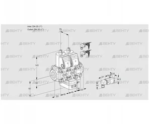 VCD1E25R/25R05ND-50VWR6/2--3/PP3- (88100273) Регулятор давления Kromschroder