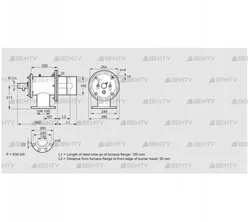 ZIOW 165HB-100/35-(18)E (84199199) Газовая горелка Kromschroder