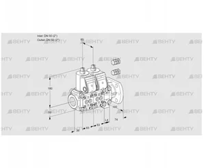 VCS3E50R/50F05NNVWR3/PPPP/PPPP (88106281) Сдвоенный газовый клапан Kromschroder