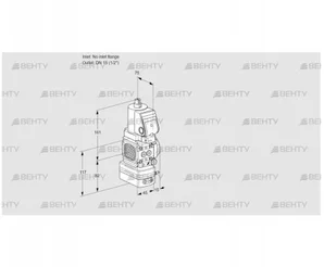 VAD1T-/15N/NQSR-50B (88030825) Газовый клапан с регулятором давления Kromschroder