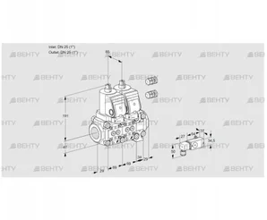 VCS2E25R/25R05NNVWSR3/3-PP/PPPP (88107794) Сдвоенный газовый клапан Kromschroder