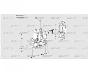 VCS3E50R/40R05NNWR/PPPP/PPZS (88100996) Сдвоенный газовый клапан Kromschroder