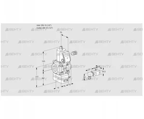 VAD115R/NW-100B (88011562) Газовый клапан с регулятором давления Kromschroder