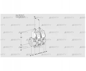 VCS3T50N/50N05NNWR/PPPP/PPPP (88106929) Сдвоенный газовый клапан Kromschroder