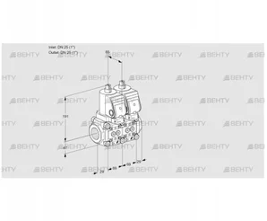 VCS2T25N/25N05NNQSR/PPPP/PPPP (88104776) Сдвоенный газовый клапан Kromschroder