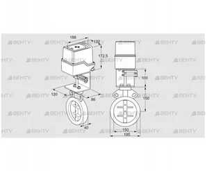 IDR150Z03D450AS/50-30W20TR10 (88302600) Дроссельная заслонка Kromschroder