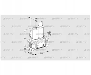 VCS780F05NLWL3B/PPPP/MPPM (88207253) Сдвоенный газовый клапан Kromschroder