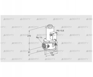 VR 40R01NT33D (85247400) Воздушный электромагнитный клапан Kromschroder