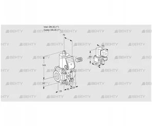 VAS125R/NW (88000714) Газовый клапан Kromschroder