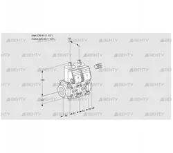 VCS3E40R/40R05NNWR/PPPP/PPPP (88106991) Сдвоенный газовый клапан Kromschroder