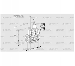 VCS2E40R/40R05NLWR6/PPPP/PPPP (88105510) Сдвоенный газовый клапан Kromschroder