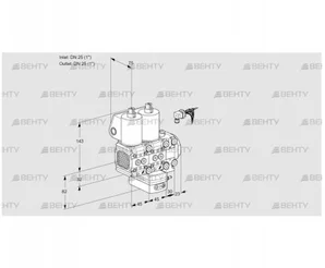 VCH1E25R/25R05FNHEVWL/PPPP/MMPP (88102761) Клапан с регулятором расхода Kromschroder