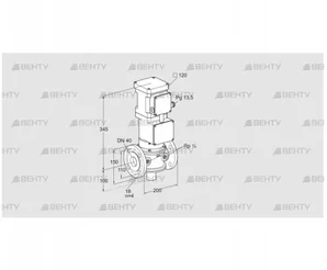 VK 40F40T5/KA93DS (85315026) Газовый клапан с приводом Kromschroder