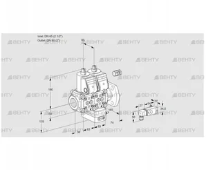 VCG3E65R/50F05NGEWR/-2PP/2--3 (88100943) Клапан с регулятором соотношения Kromschroder