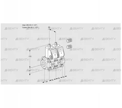 VCS2E40R/40R05NNPR3/PPPP/PPPP (88103001) Сдвоенный газовый клапан Kromschroder