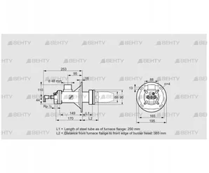 BICA 65HM-250/385-(72A)DR (84022449) Газовая горелка Kromschroder