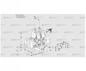 VCV3E50F/50F05NVKWR/2-PP/PPPP (88100946) Клапан с регулятором соотношения Kromschroder