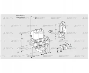 VCG3E50R/50R05NGNVWL/3-ZS/PP3- (88106405) Клапан с регулятором соотношения Kromschroder