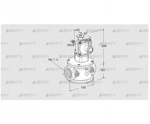 JSAV 40R40/1-3Z (86362011) Предохранительный запорный клапан Kromschroder