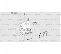 VCS3E50R/50R05NLWL/PPPP/3-PP (88102912) Сдвоенный газовый клапан Kromschroder